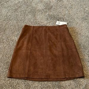 NWT Abercrombie brown suede skirt